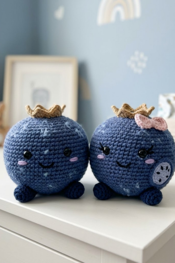 Blueberry Couple Amigurumi Free Crochet Pattern