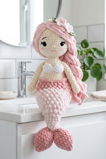 Cherry Blossom Spring Mermaid Free Crochet Pattern