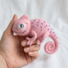 Cotton Candy Pink Chameleon Amigurumi Free Crochet Pattern