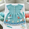 Ocean Wave Baby Dress Free Crochet Pattern