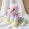 Rainbow Pastel Dragon Amigurumi Plush Free Crochet Pattern