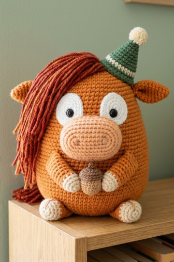 Rustic Ginger Highland Cow Amigurumi Free Crochet Pattern