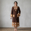 Chocolate Caramel Cozy Crochet Robe Free Pattern