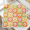 Citrus Burst Daisy Granny Square Baby Blanket Free Crochet Pattern