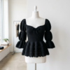 Classic Black Chic Peplum Crochet Top Free Pattern