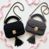 Classic Black Woven Crossbody Free Crochet Pattern