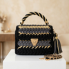 Classic Black and Gold Luxe Braided Clutch Free Crochet Pattern