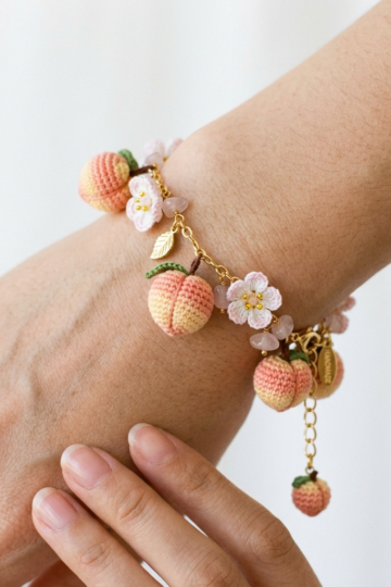Lemon Citrus Summer Charm Bracelet Free Crochet Pattern