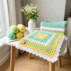 Mint and Lemon Spring Granny Square Blanket Free Crochet Pattern