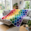 Sunny Lemon Hexagon Kitchen Throw Free Crochet Pattern