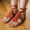 Terracotta Sunset Crochet Gladiator Sandals Free Pattern