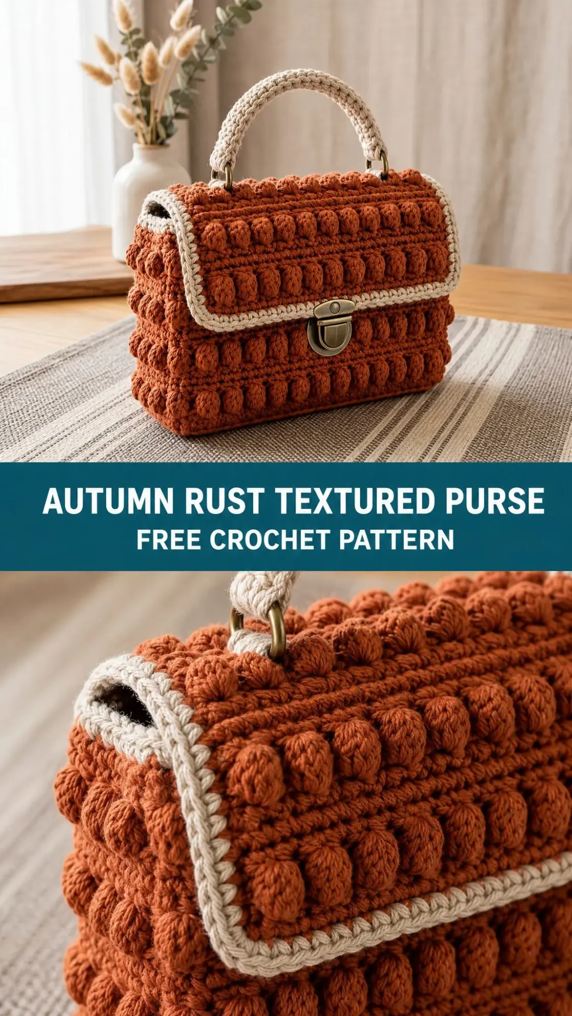 Autumn Rust Textured Purse Free Crochet Pattern