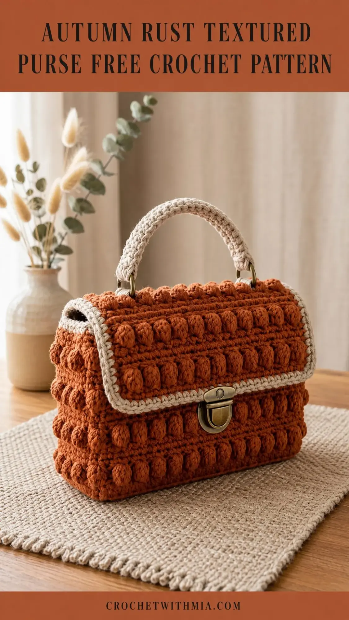 Autumn Rust Textured Purse Free Crochet Pattern