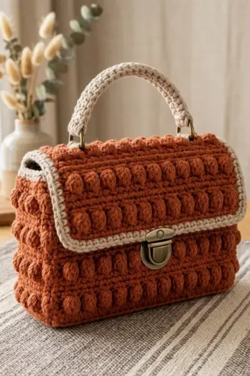 Autumn Rust Textured Purse Free Crochet Pattern
