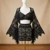 Black Gothic Lace Crochet Set Free Crochet Pattern