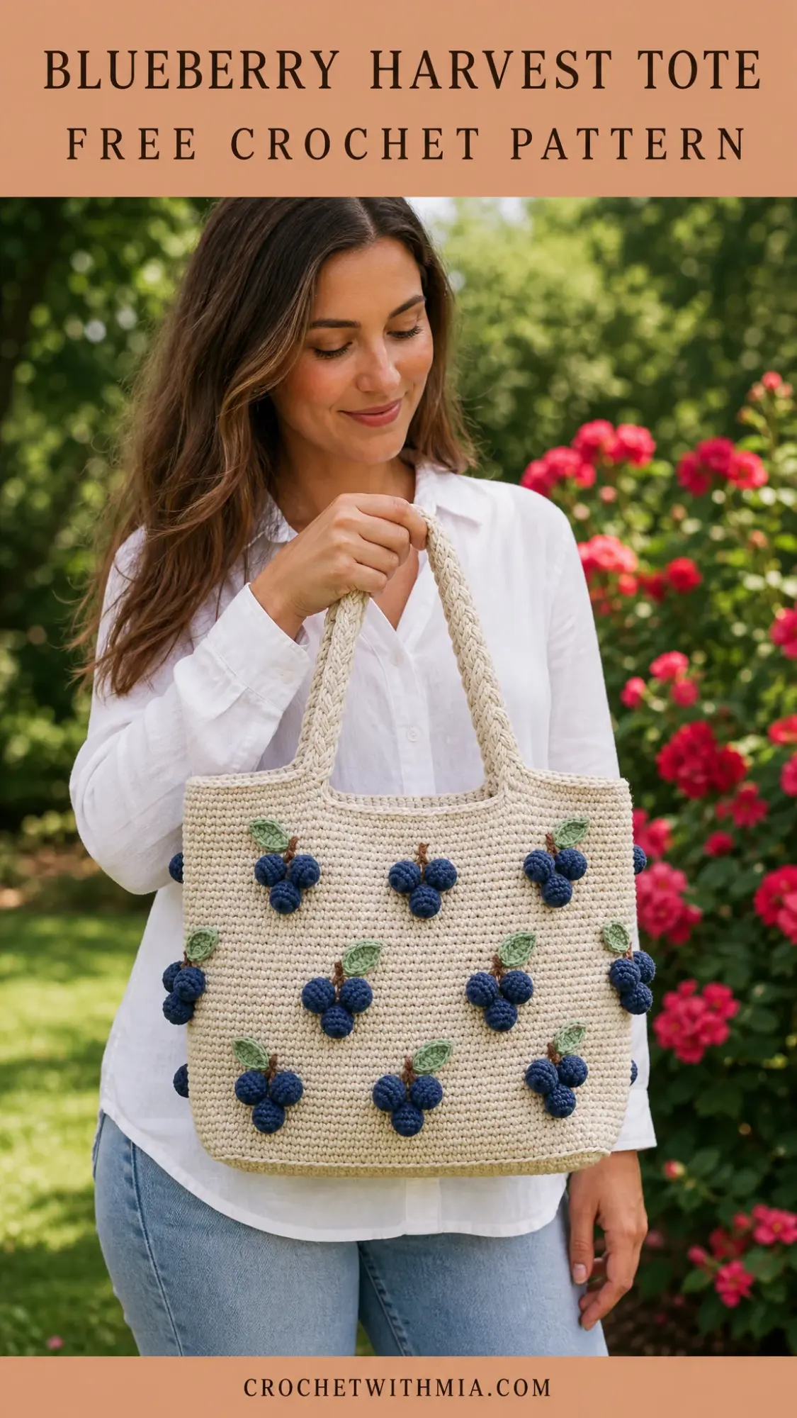 Blueberry Harvest Tote Free Crochet Pattern