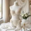 Cream Bridal Shell Bikini Crochet Free Pattern