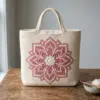 Dusty Rose Romance Granny Tote Free Crochet Pattern