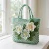 Mint Green Magnolia Mesh Tote Free Crochet Pattern