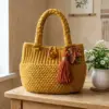Mustard Yellow Autumn Tote Free Crochet Pattern