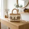 Neutral Boho Bow Purse Free Crochet Pattern