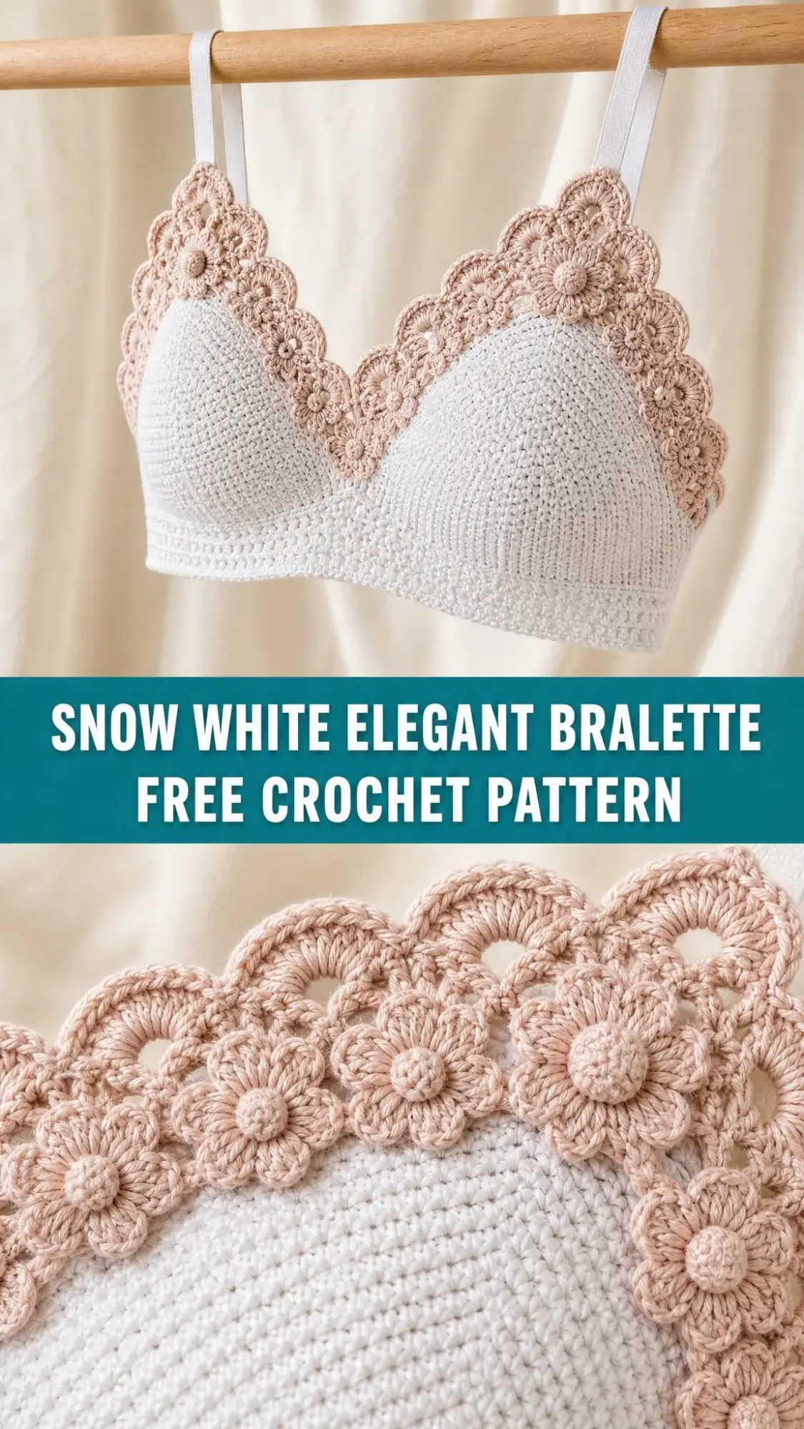 Snow White Elegant Bralette Free Crochet Pattern