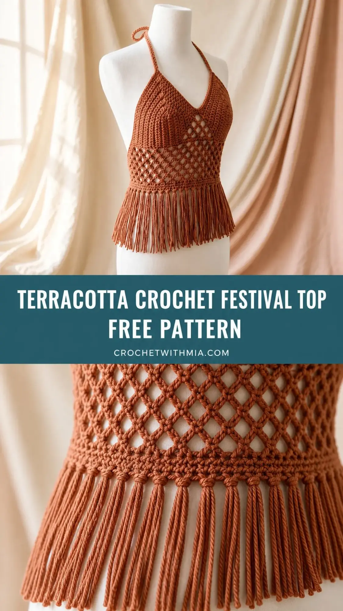 Terracotta Crochet Festival Top Free Pattern