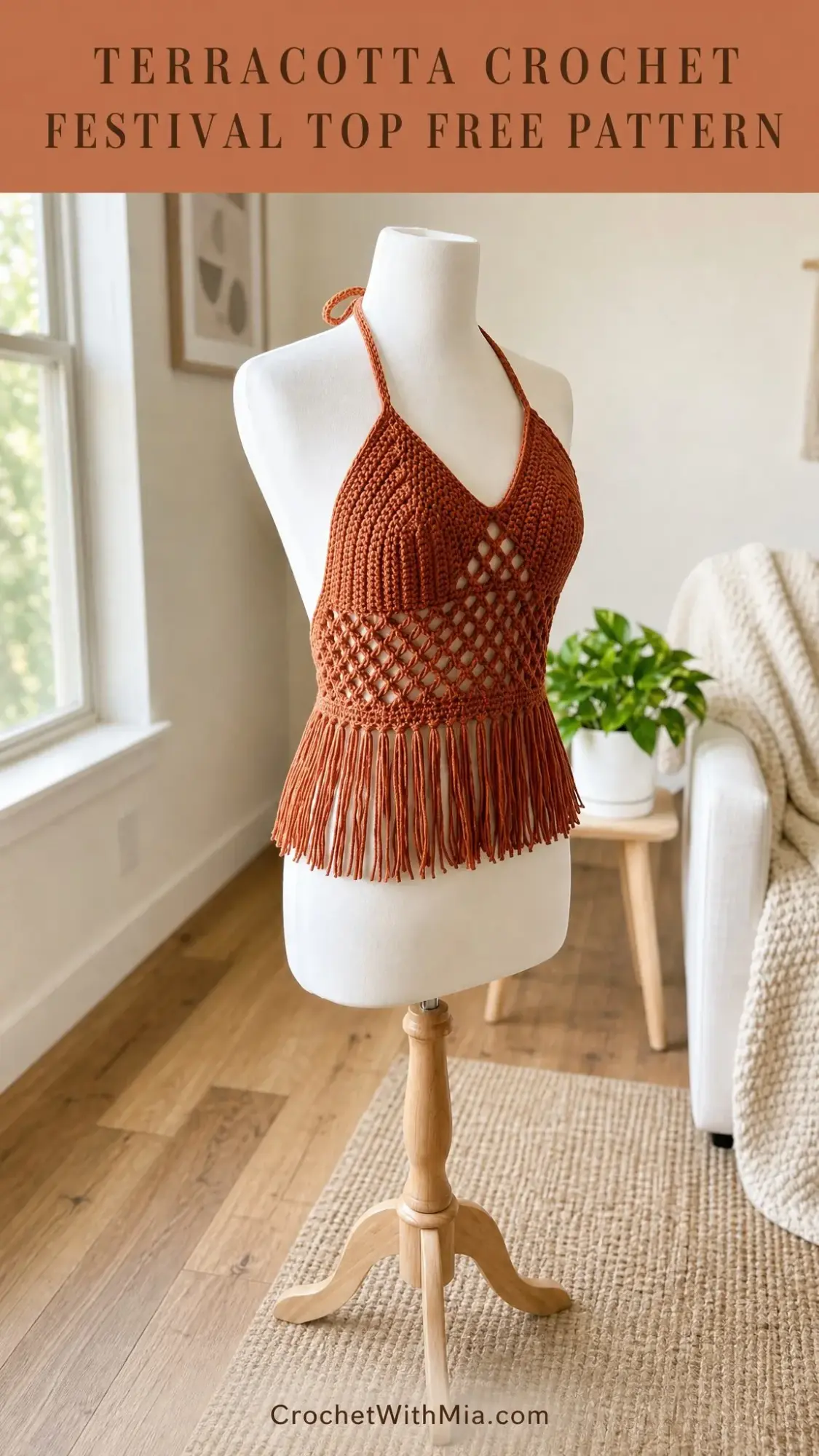 Terracotta Crochet Festival Top Free Pattern