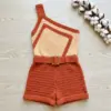 Terracotta Sunset Romper Free Crochet Pattern