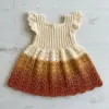 Autumn Spice Gradient Baby Dress Free Crochet Pattern