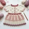 Blush Rose Baby Dress Free Crochet Pattern