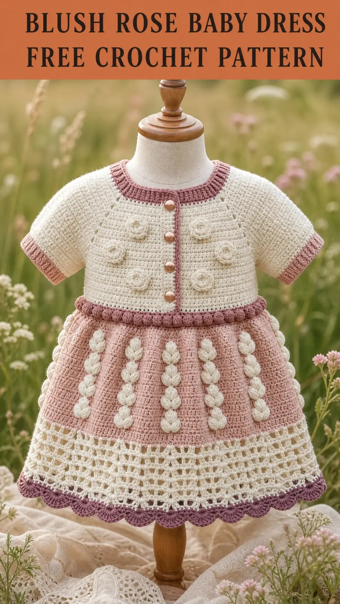 Blush Rose Baby Dress Free Crochet Pattern