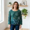 Boho Peacock Feather Lace Sweater Free Crochet Pattern