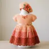 Coral Sunset Baby Dress Free Crochet Pattern