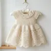 Cream Vintage Lace Baby Dress Free Crochet Pattern