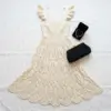 Cream White Bridal Crochet Lace Dress Free Pattern