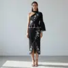 Midnight Garden Black Floral Crochet Dress Free Pattern
