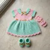 Mint Unicorn Baby Dress Set Free Crochet Pattern