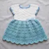 Ocean Blue Baby Dress Free Crochet Pattern