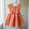 Peach Blossom Crochet Toddler Dress Free Pattern
