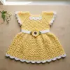 Sunny Yellow Baby Dress Free Crochet Pattern