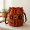 Autumn Harvest Floral Bucket Bag Free Crochet Pattern
