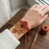 Autumn Maple Vine Bracelet Free Crochet Pattern