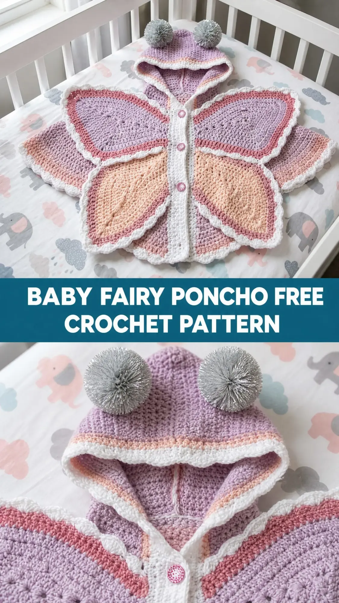 Baby Fairy Poncho Free Crochet Pattern