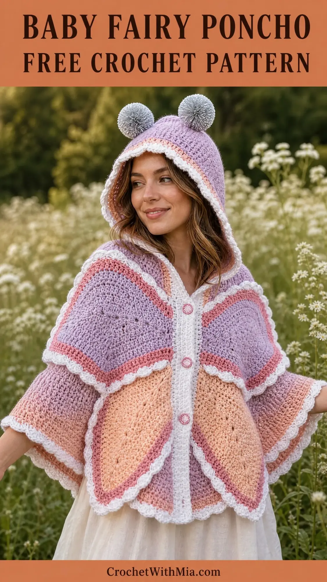 Baby Fairy Poncho Free Crochet Pattern