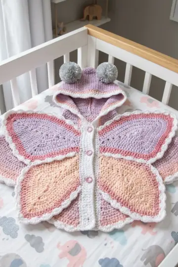 Baby Fairy Poncho Free Crochet Pattern