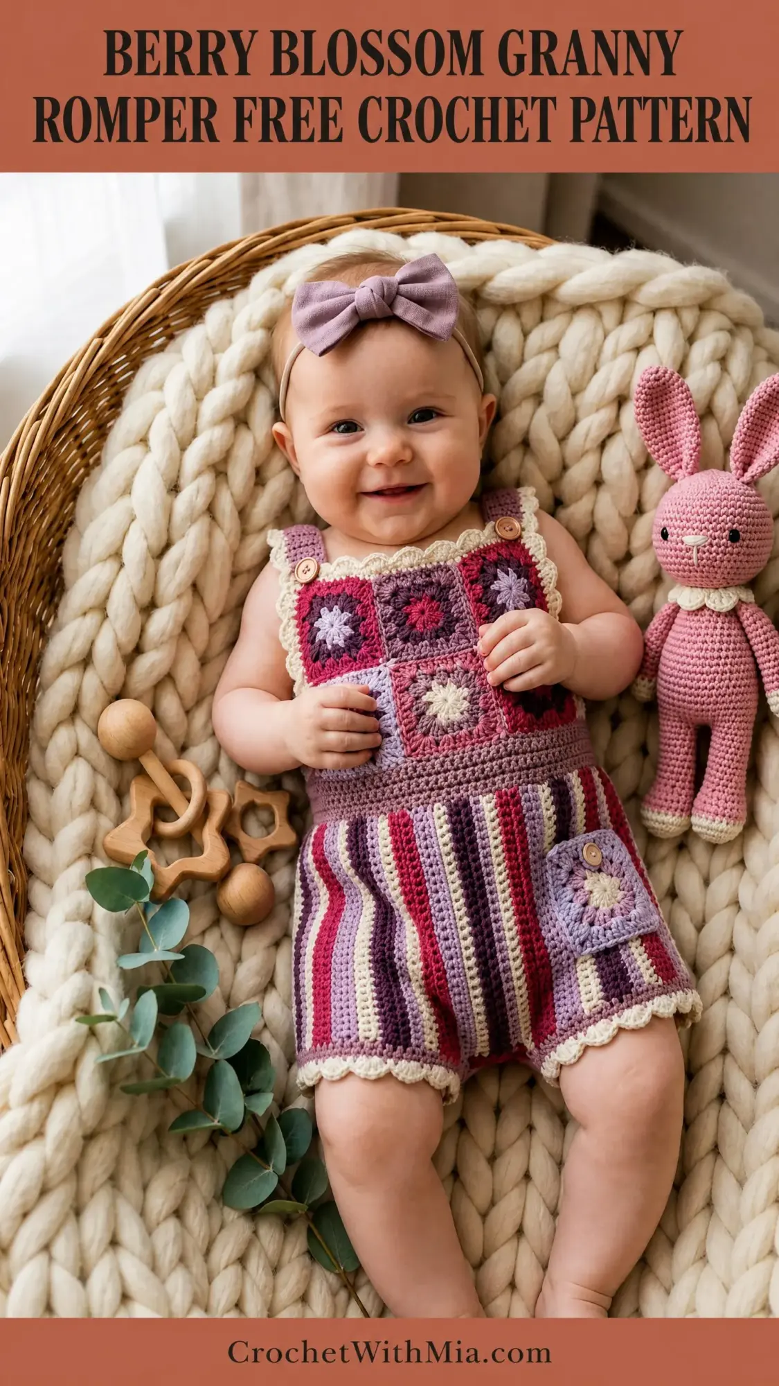 Berry Blossom Granny Romper Free Crochet Pattern