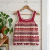 Berry Blush Pompom Crochet Tank Free Crochet Pattern