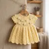 Buttercream Daisy Baby Dress Free Crochet Pattern