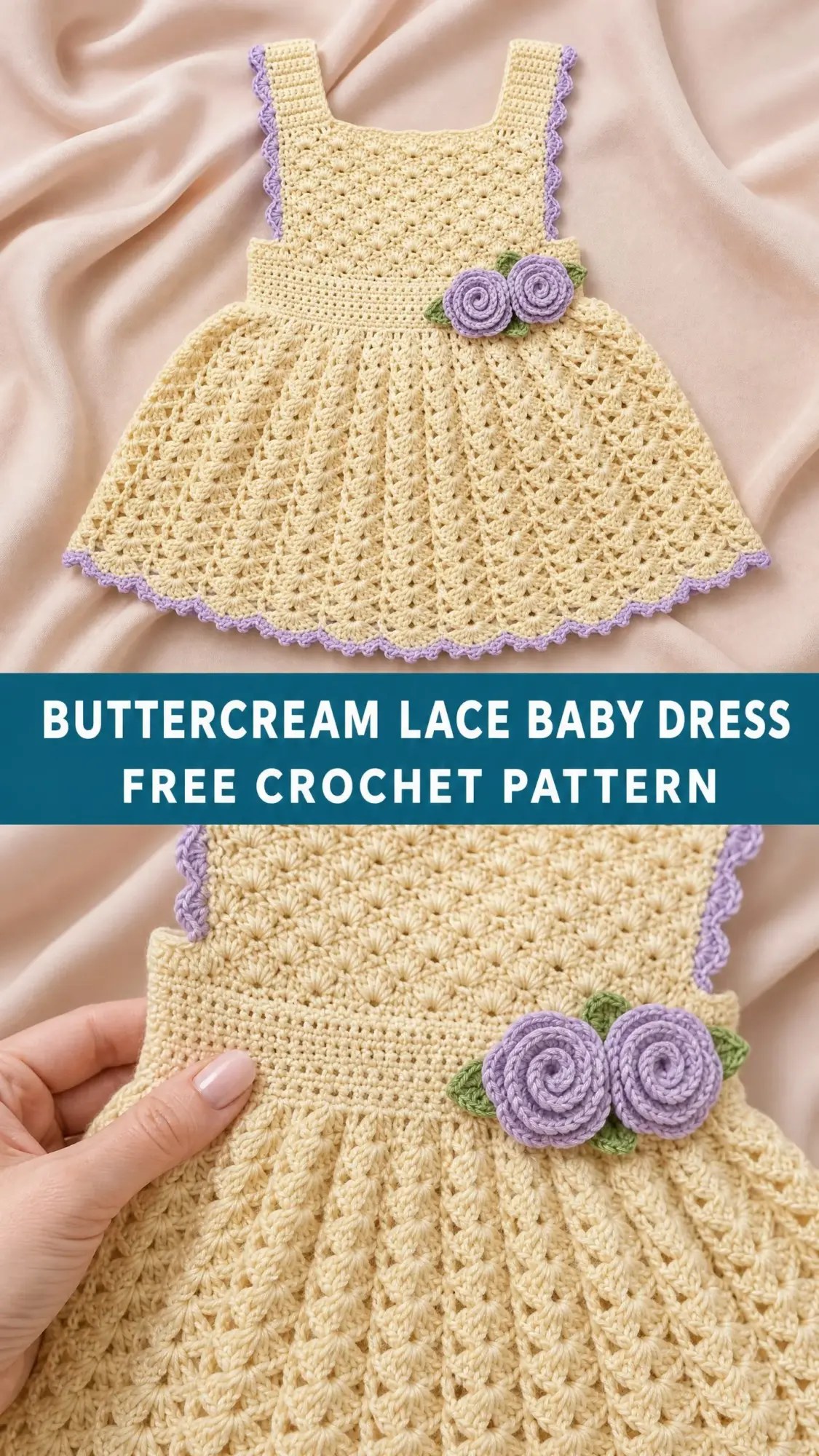 Buttercream Lace Baby Dress Free Crochet Pattern